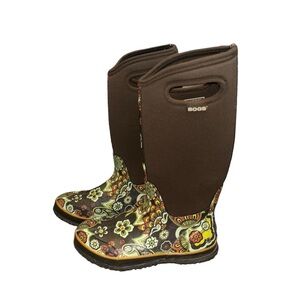 Bogs Classic High Paisley 52237 Floral Waterproof Snow Rain Winter Boots Size 6